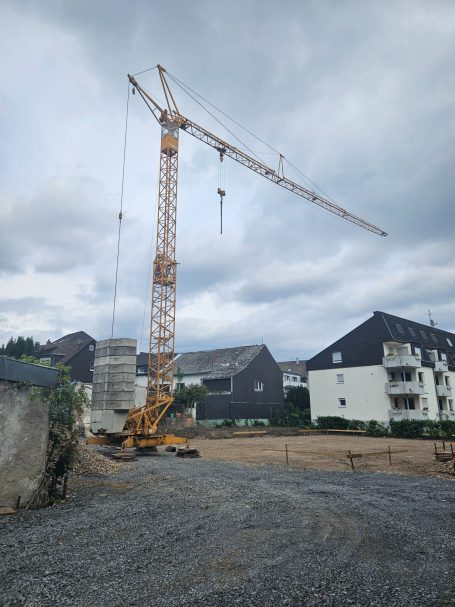 Auch der Krahn steht schon mal...